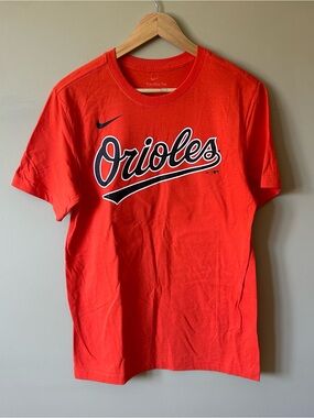 Nike Orange Orioles Burnes #39 T Shirt Mens Small New